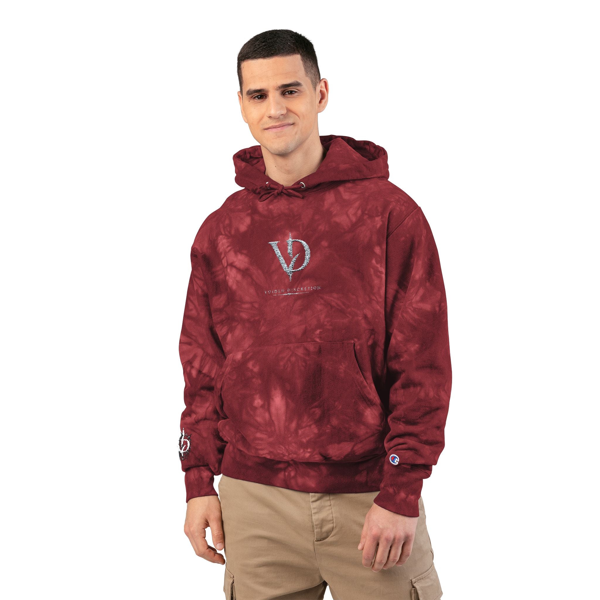 Unisex Champion Tie-Dye Hoodie (Embroidery) VD logo