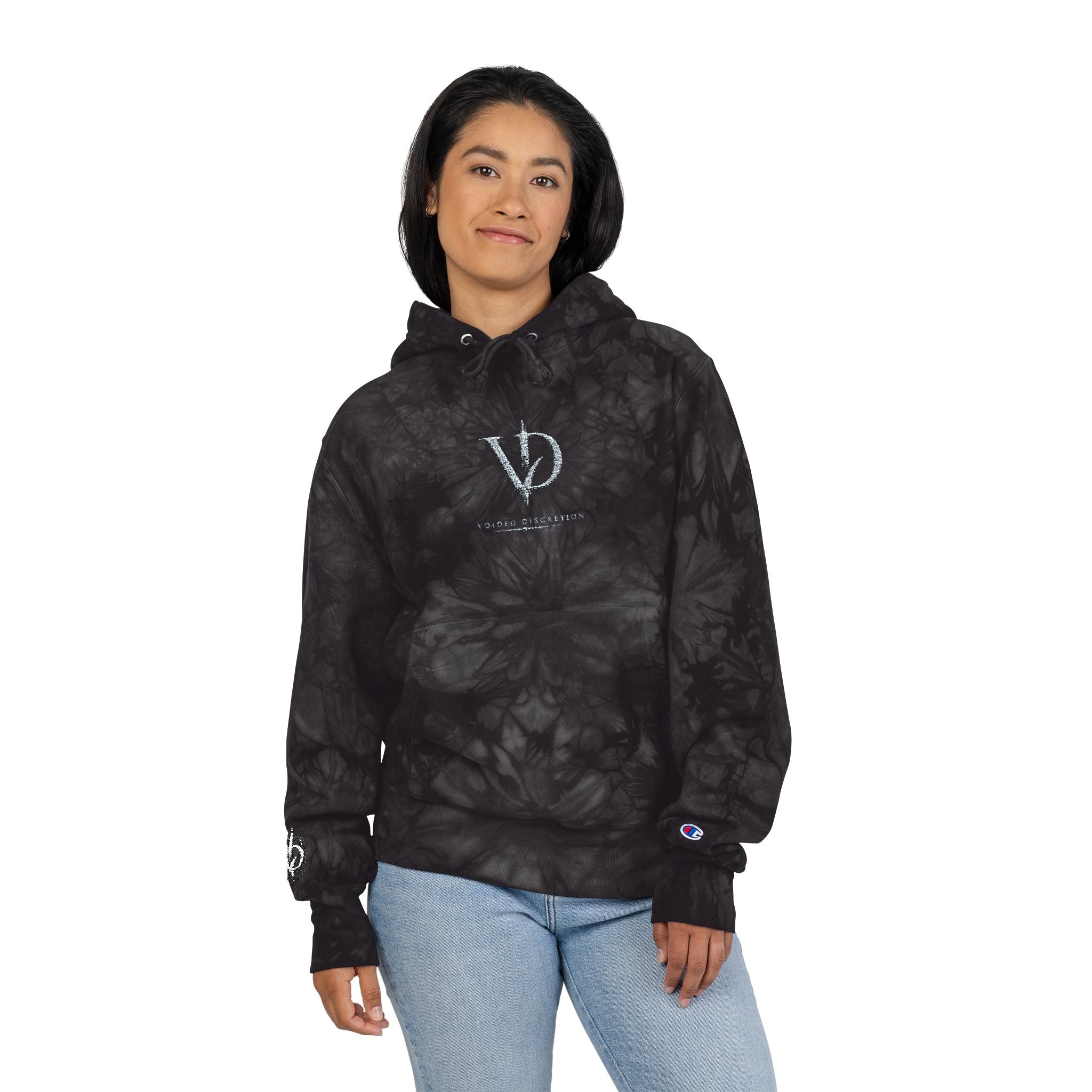 Unisex Champion Tie-Dye Hoodie (Embroidery) VD logo
