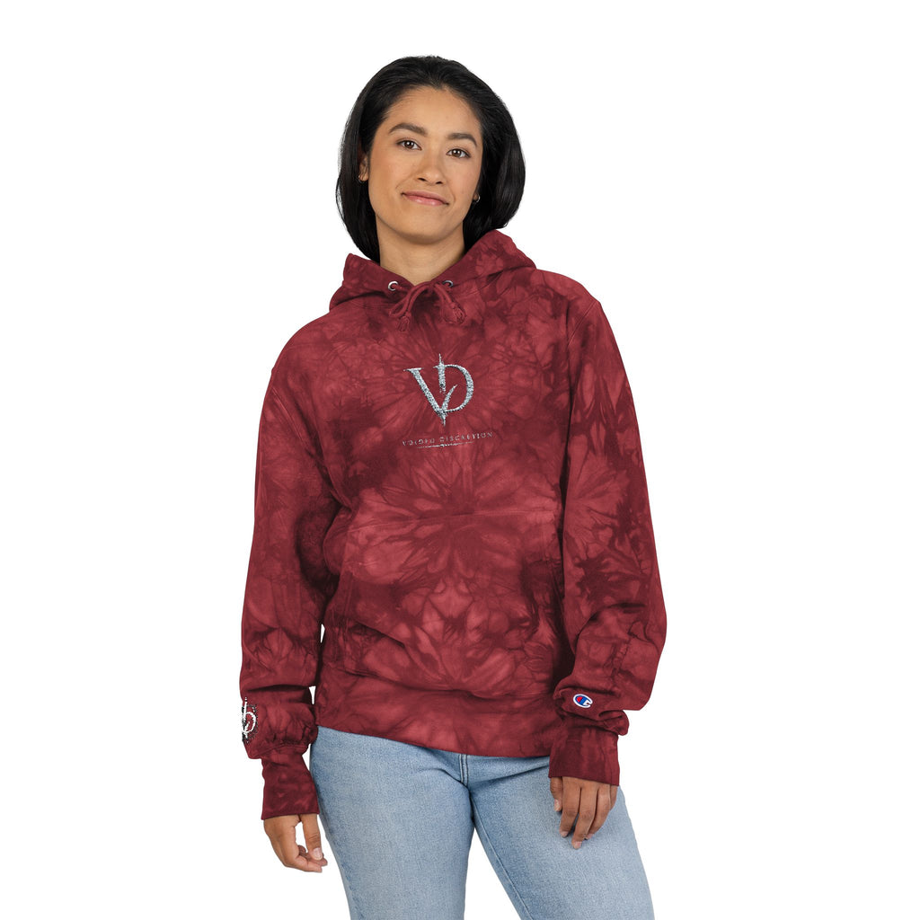 Unisex Champion Tie-Dye Hoodie (Embroidery) VD logo